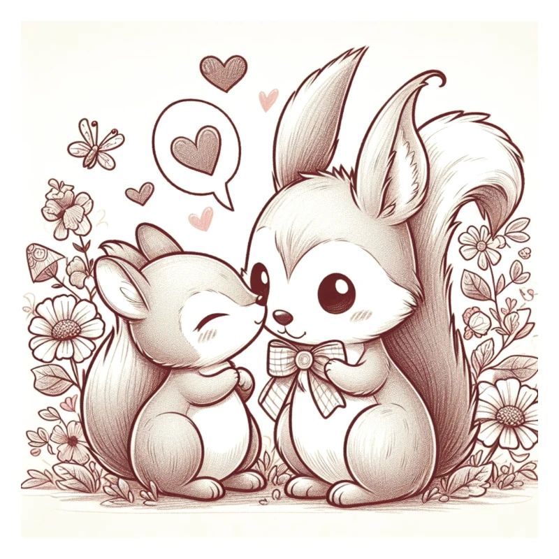 Eichhörnchen Liebe