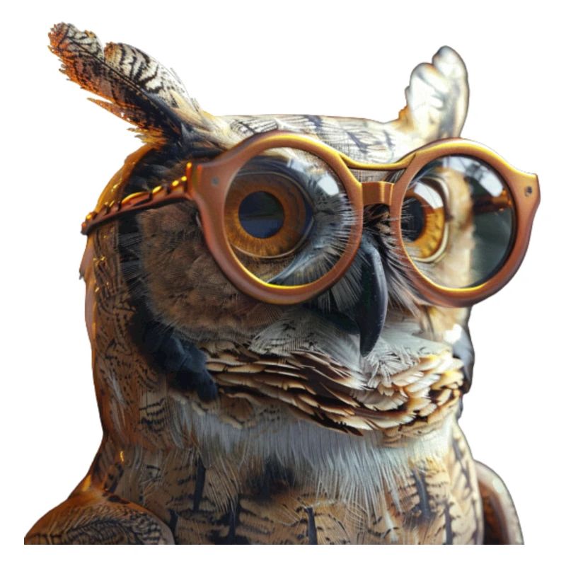 Eule mit Brille