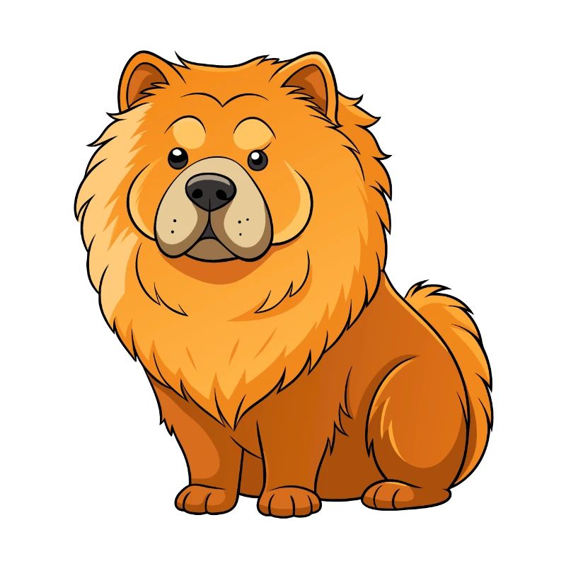 Stoic Chow Chow Guarding Territory