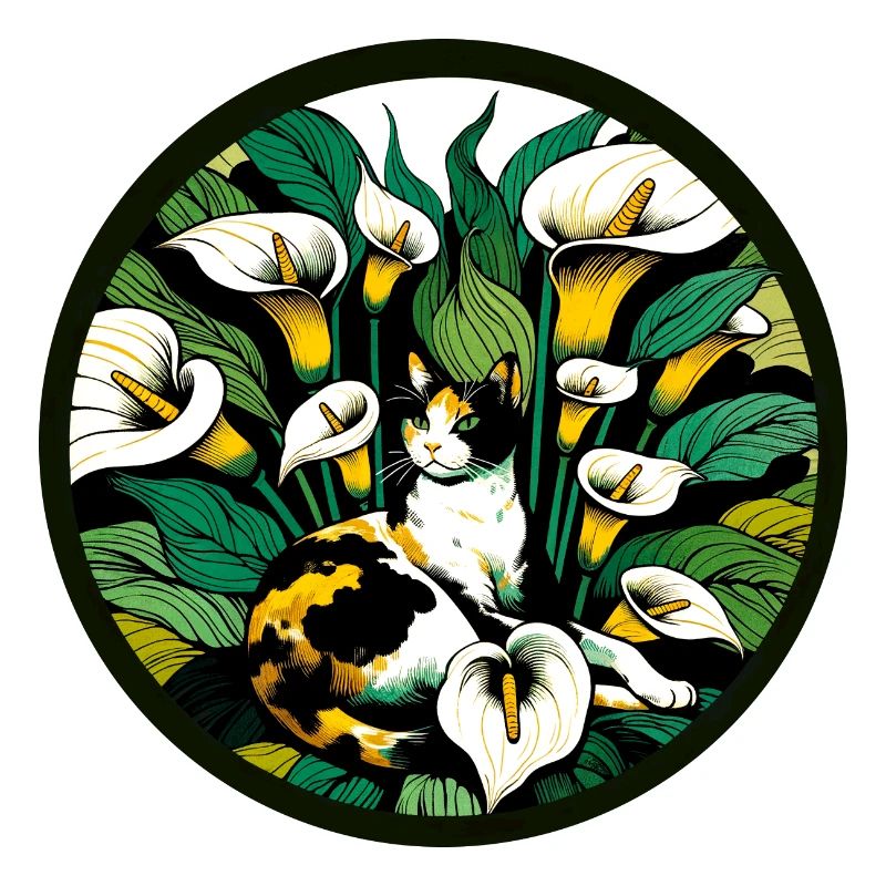 Calla Lily Calico Cat