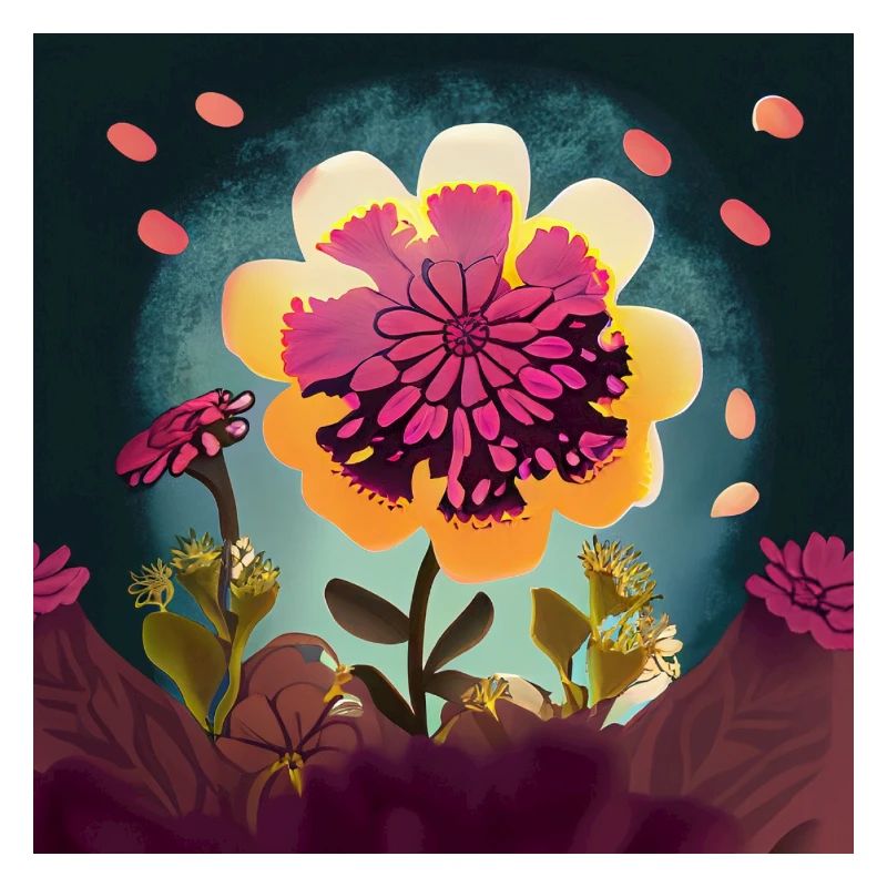 Liberté colorée : Fleur hippie
