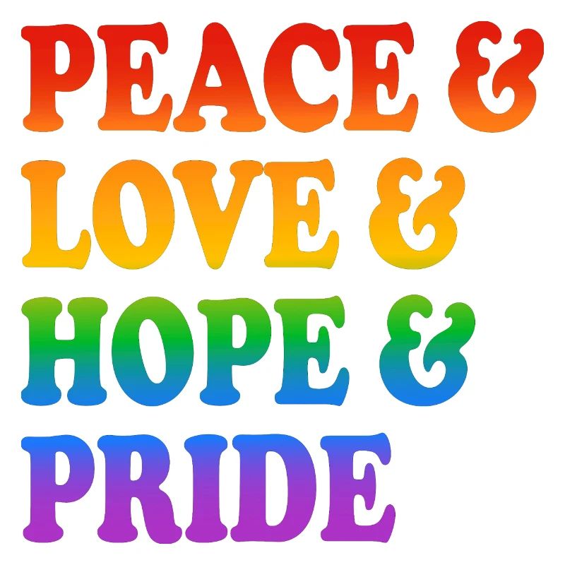 Frieden Liebe Hoffnung Stolz Regenbogenfarben