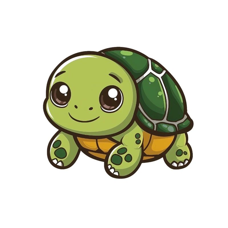 Cute turtle with big eyes