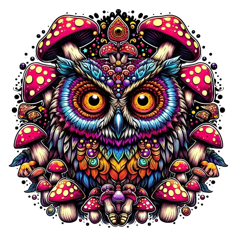 Psychedelic Owl