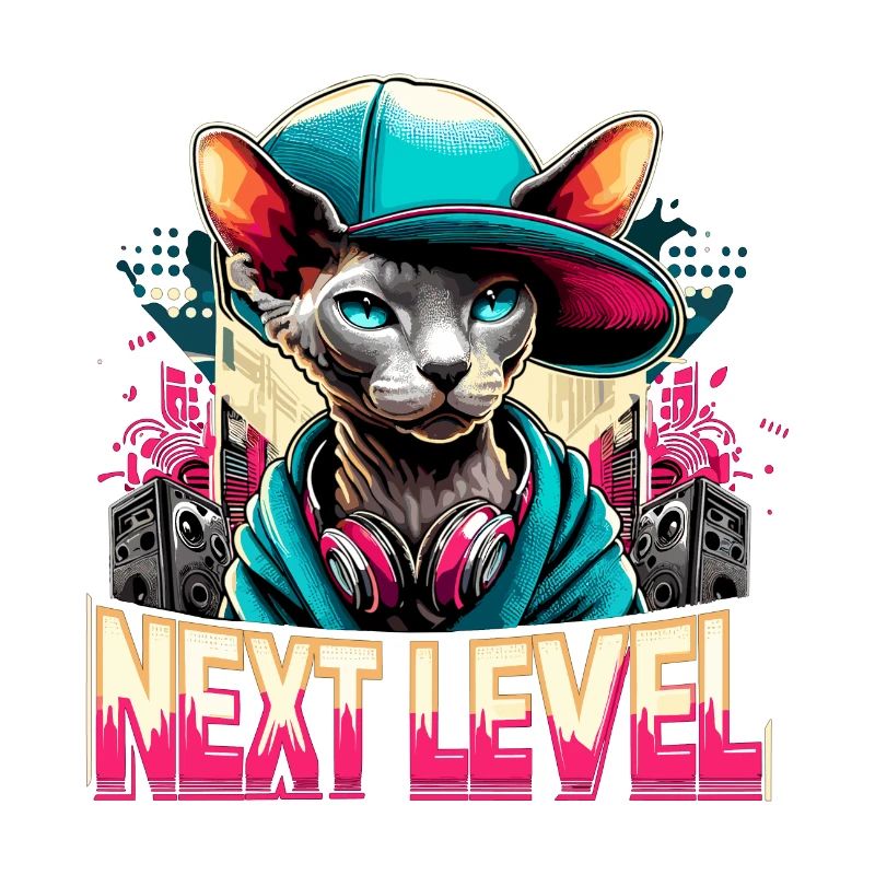 Cornish Rex Next Level Gangster Katze Geschenk
