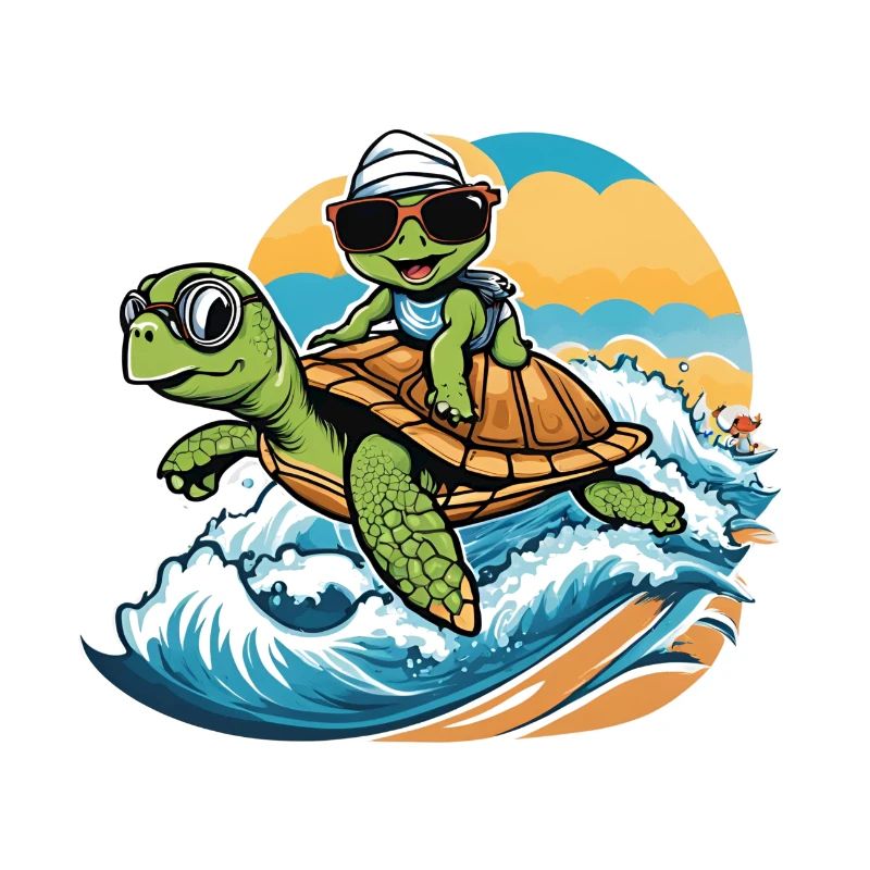 Tortue surfeuse