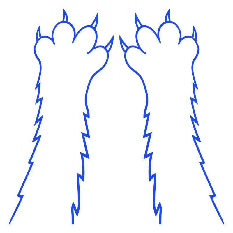 Chats, griffes, pattes, pattes, griffes acérées, grattage