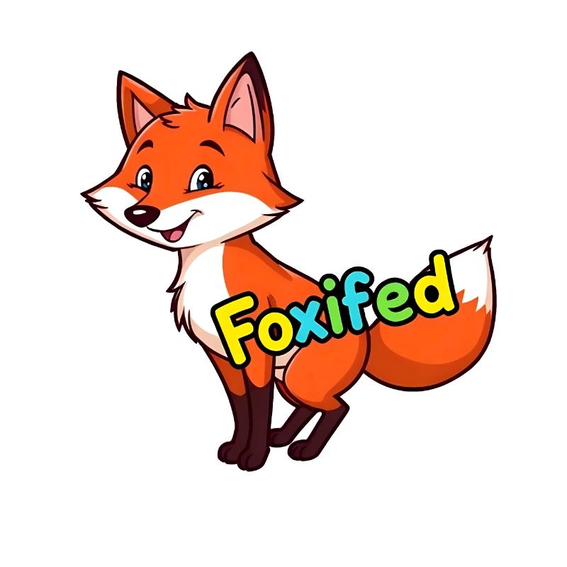 Upright Red Fox in Bushy Forest, Smiling