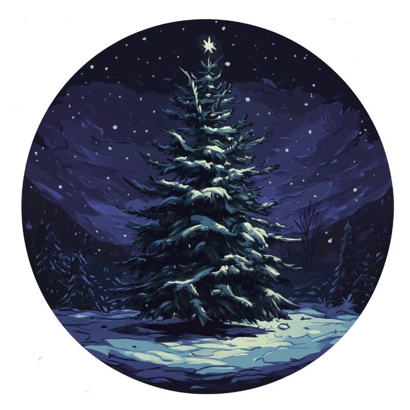 Winter Tranquility: The Glowing Tree
