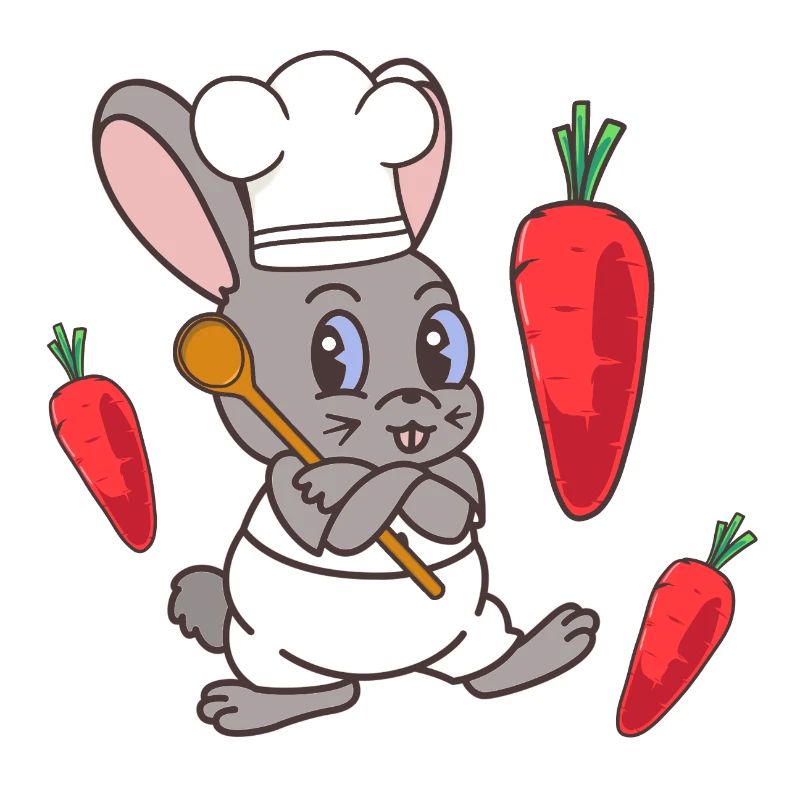 Rabbit Rabbit Turnips Kitchen Chef Cooks Cook