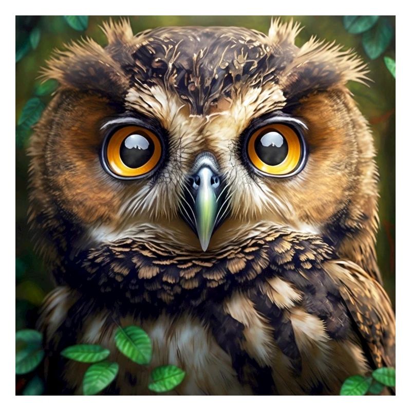 Eule Gesicht Portrait Wald Greifvogel wachsam