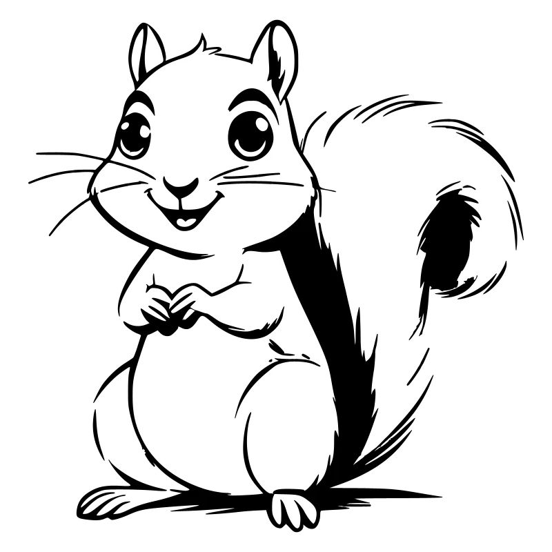 Écureuil comme illustration vectorielle