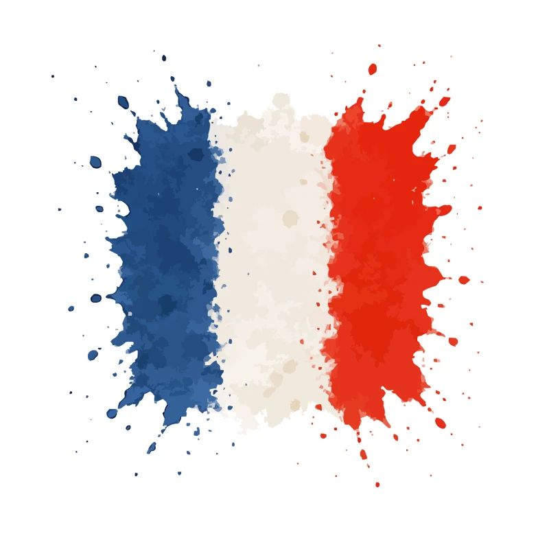 France Flag Blobs