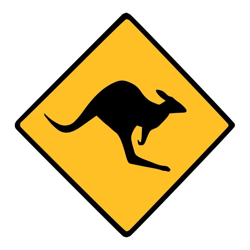Roadsign Känguruh