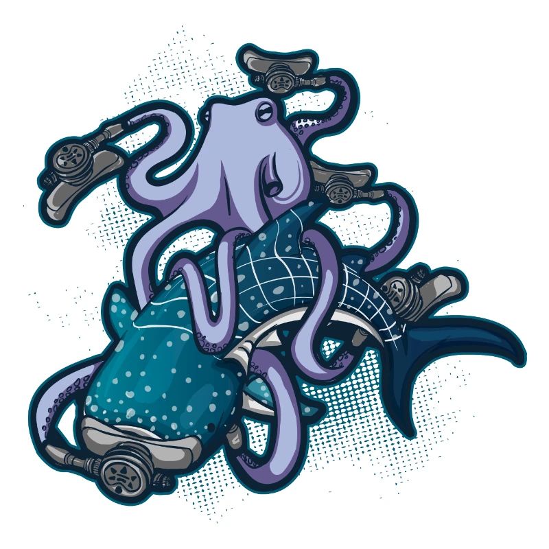 Diving Whale Shark Diving Octopus Gift