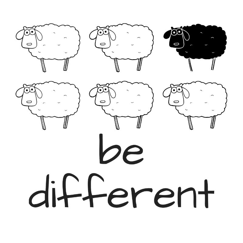 Sei anders - ein schwarzes Schaf