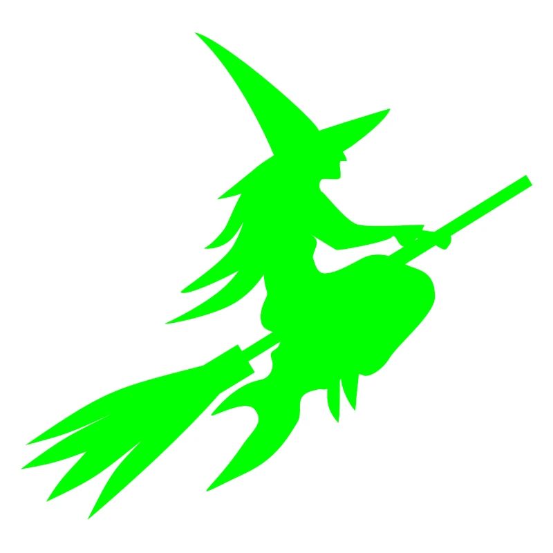 Sorcière vert néon effrayant