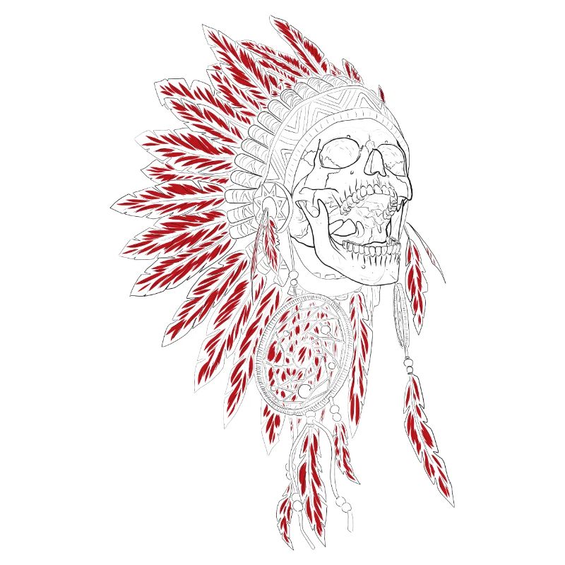 Silent Fall - coiffe de plumes indien, chef