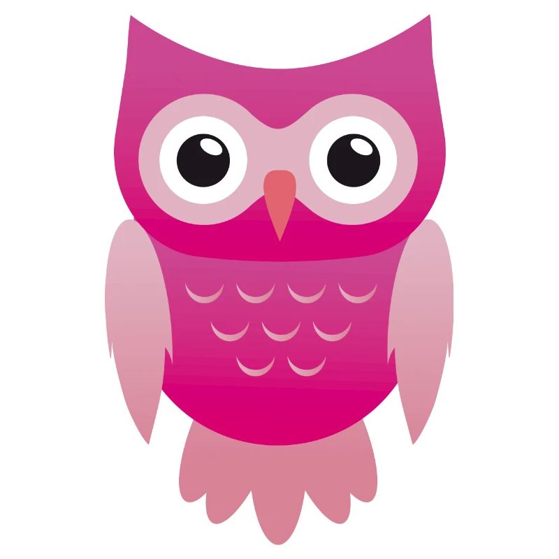 Comic Eule pink im Vector Design