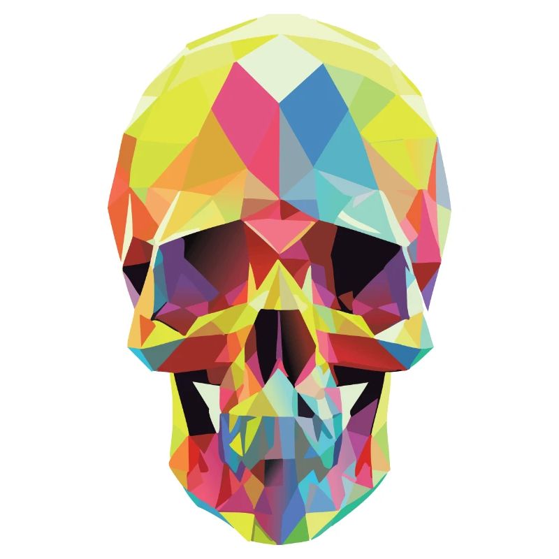 Low-Poly-Schädel