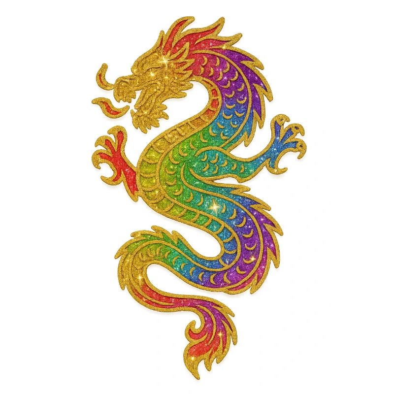 Goldener Regenbogen Drache