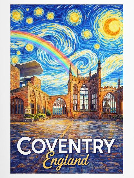 Coventry England Skyline Sternenregen