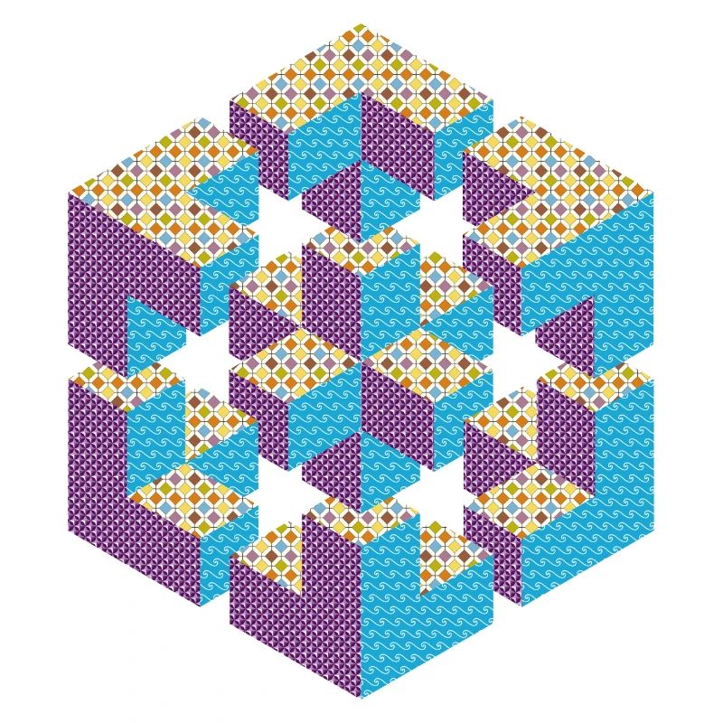Figure impossible imagination géométrie cube Escher
