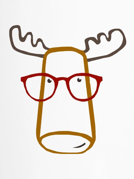 Elch mit Brille