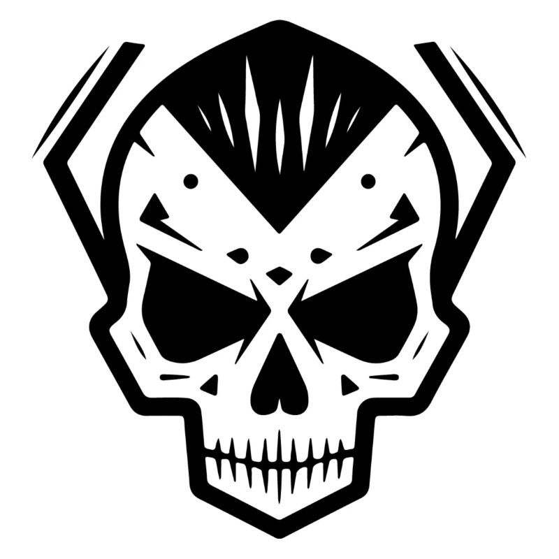 Schädel Punk Kunst