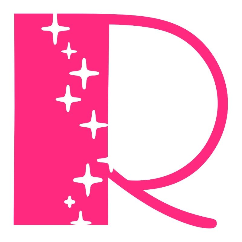 Buchstabe R Glitzer