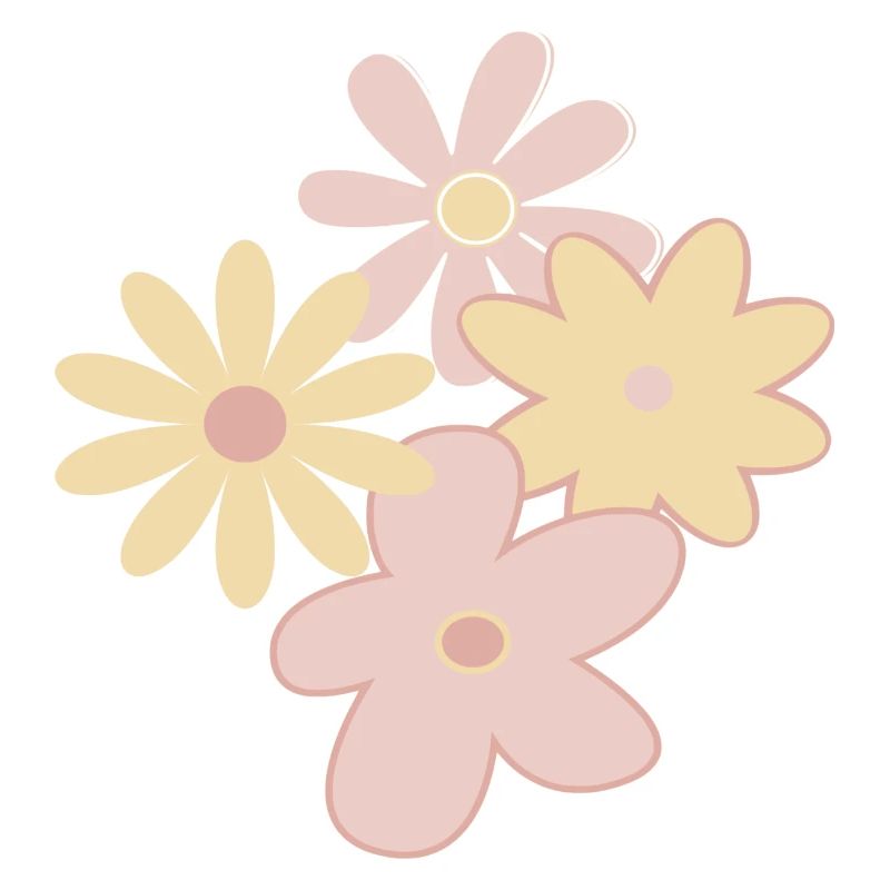 Gezeichnete Blumen