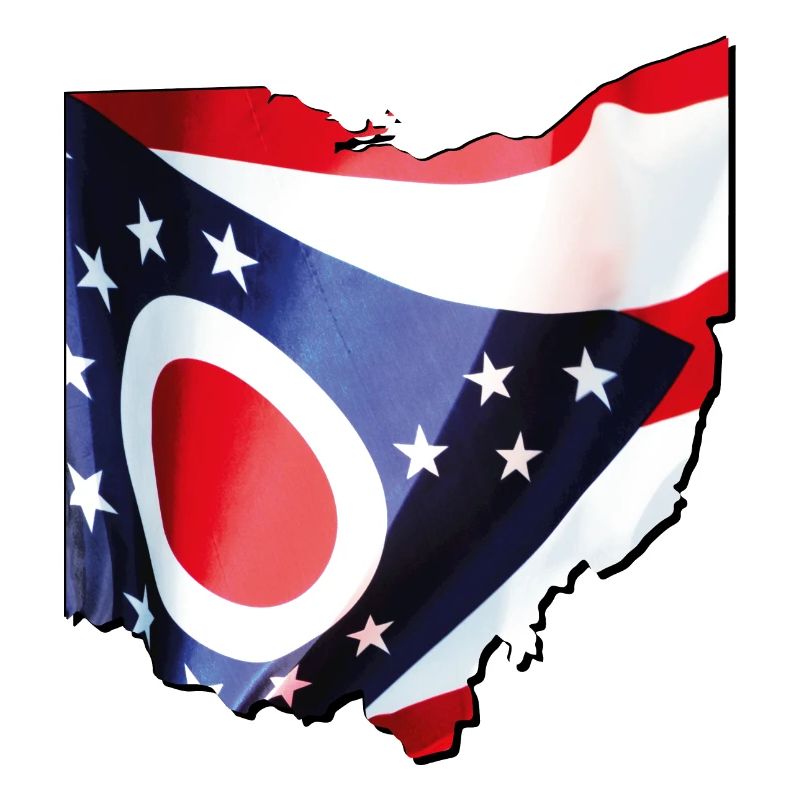 Ohio (USA) | echte Flagge | Flag Map