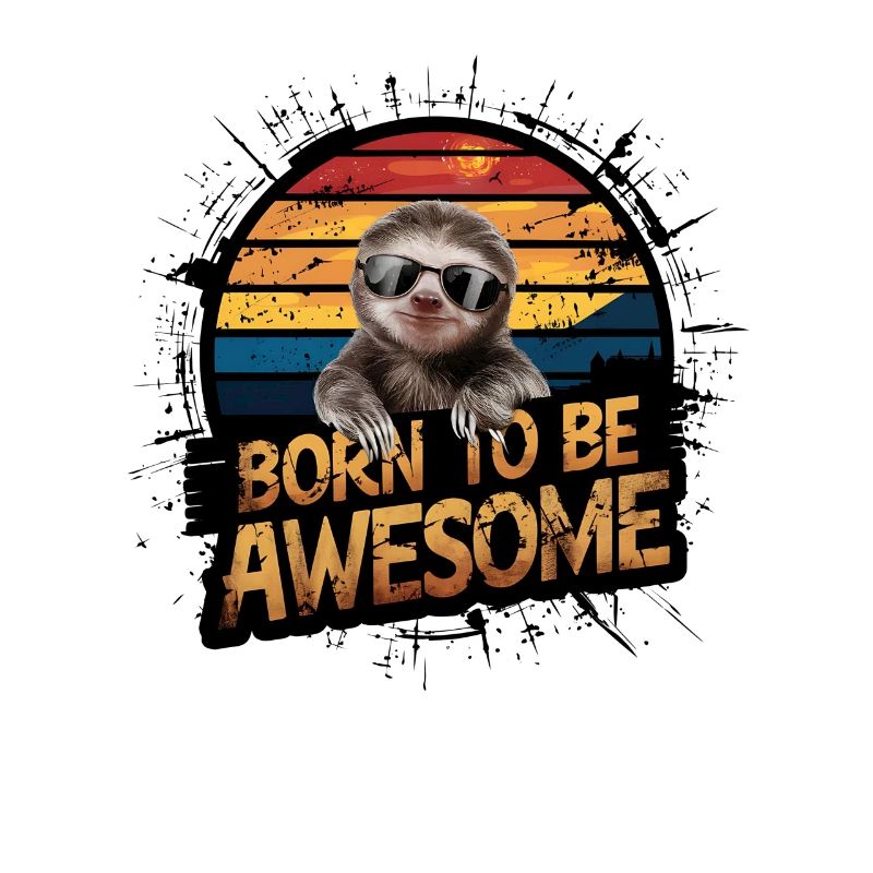 Funny sloth design for relaxed days