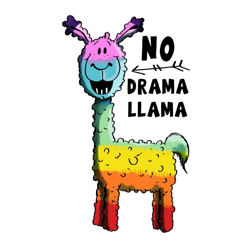Rainbow No Drama Llama - Llama - Gift