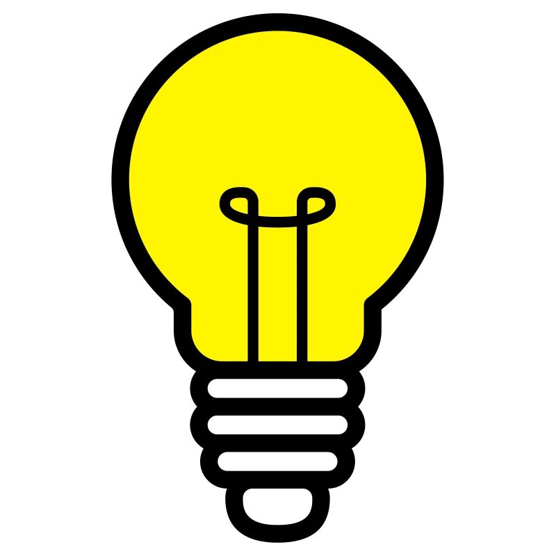 Light bulb lamp idea icon vector