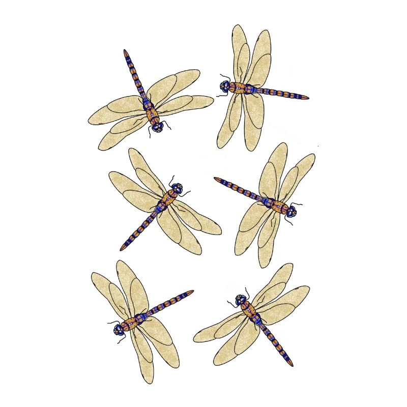 Six libellules