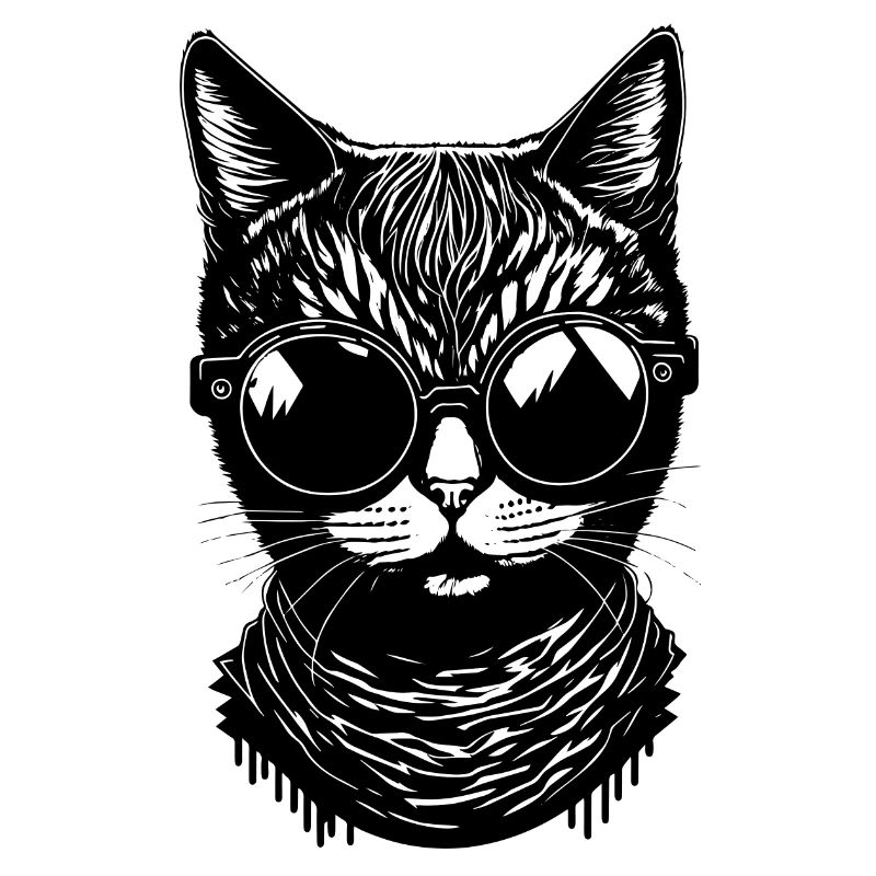 Coole Katze mit Sonnenbrille
