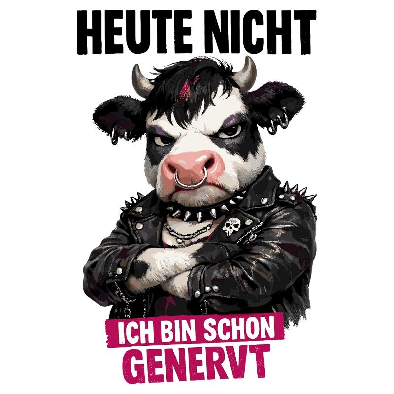 Ich bin schon genervt Punk-Kuh mit Attitüde
