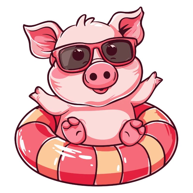 Schwein Sommer Comic