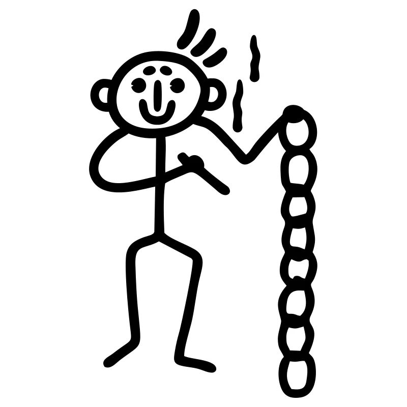 Strichmännchen mit Kette