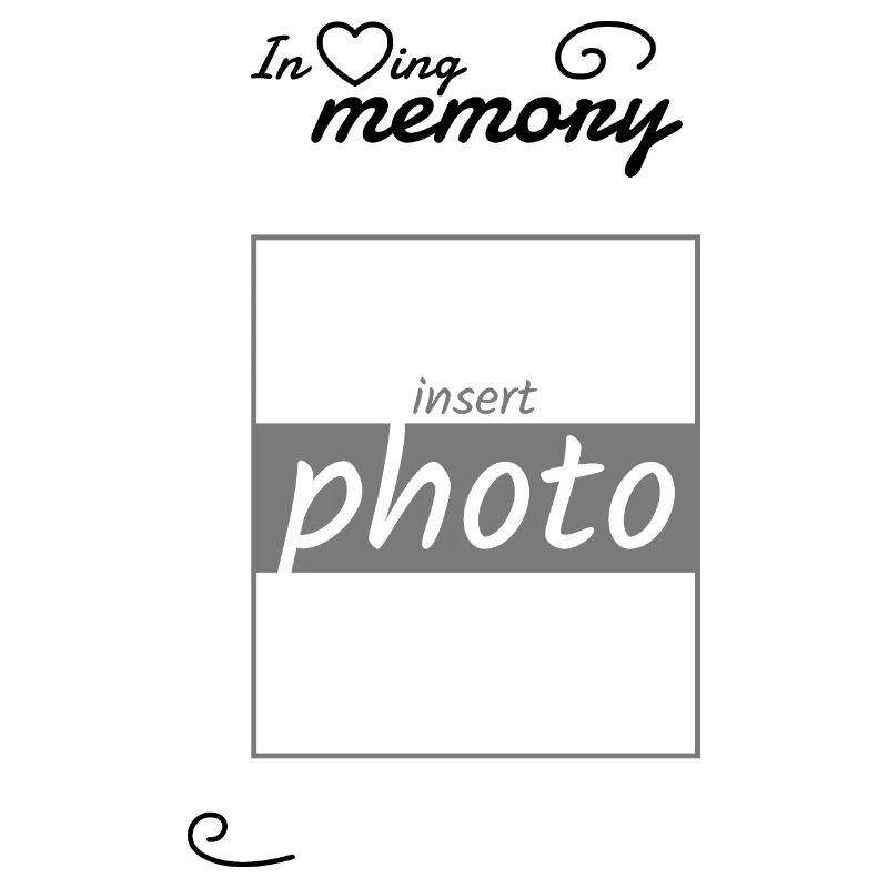 In Erinnerung an - eigenes Bild einfügen