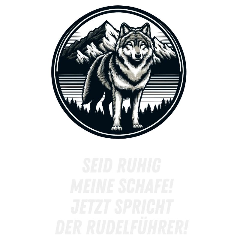 Wolfsdesign mit selbstbewussten Spruch!