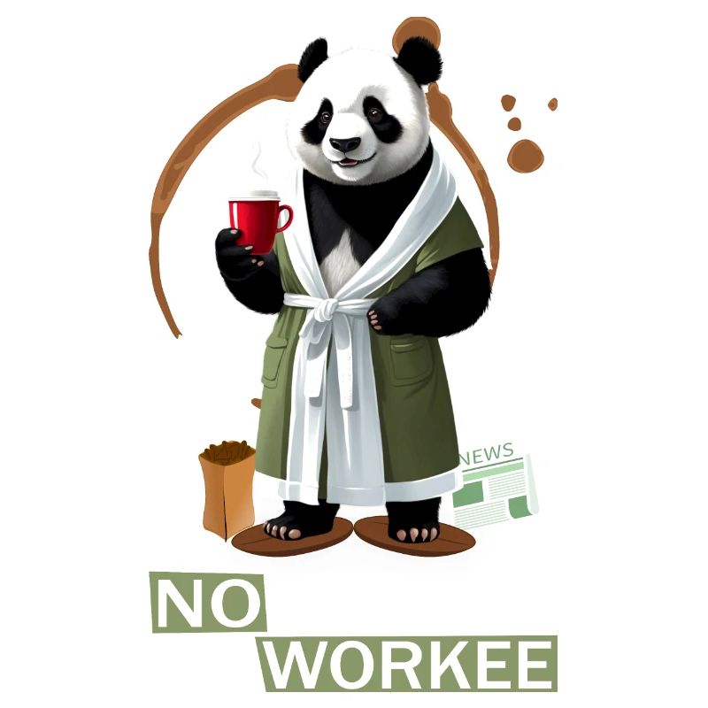 Panda im Bademantel