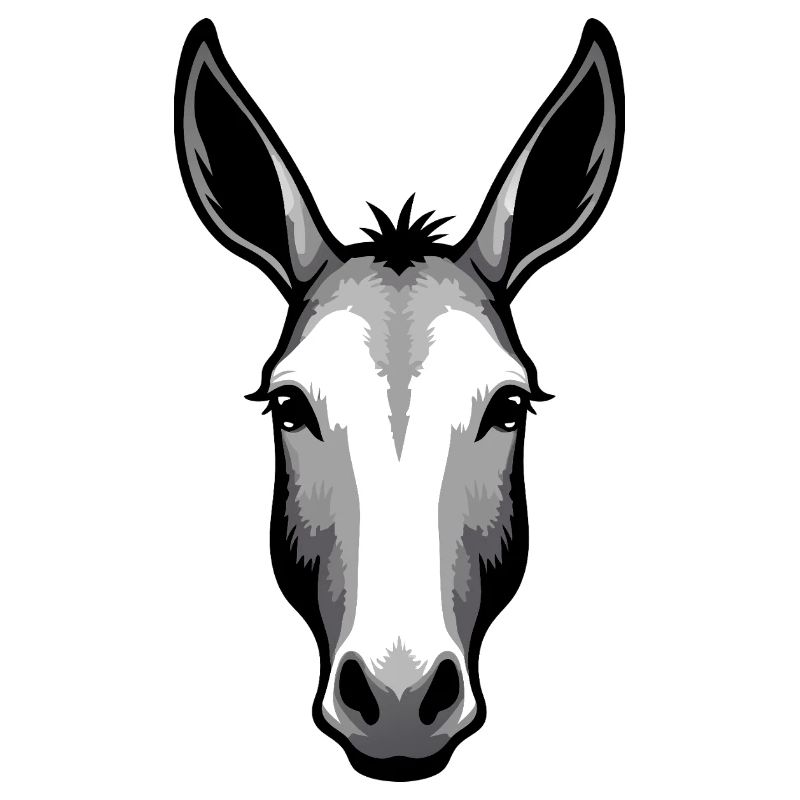 Mule Donkey Horse Rustic Equestrian Funny Cute