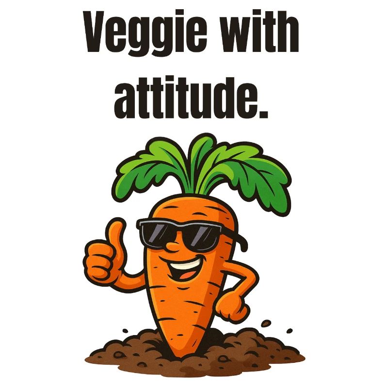 Karotte mit Attitüde veggie