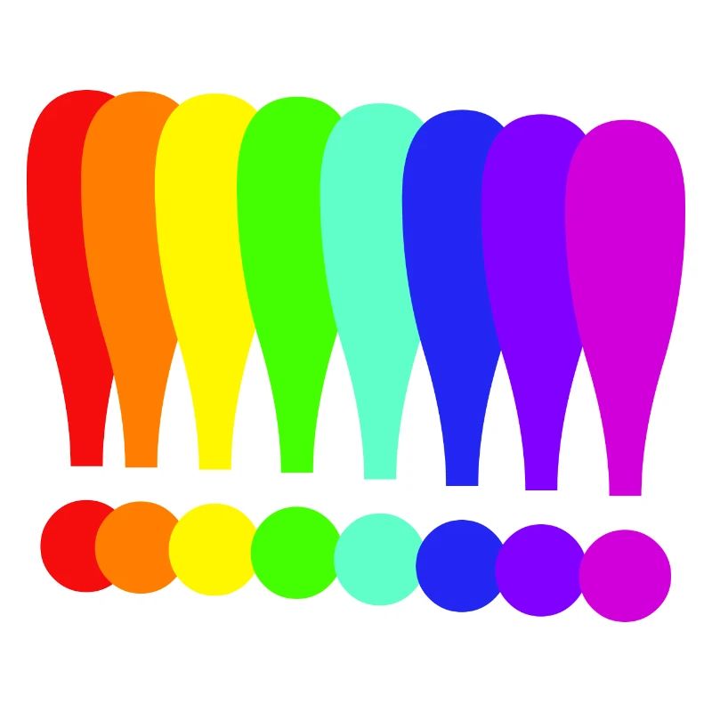 Point d’exclamation Idée cadeau colorée Couleurs arc-en-ciel