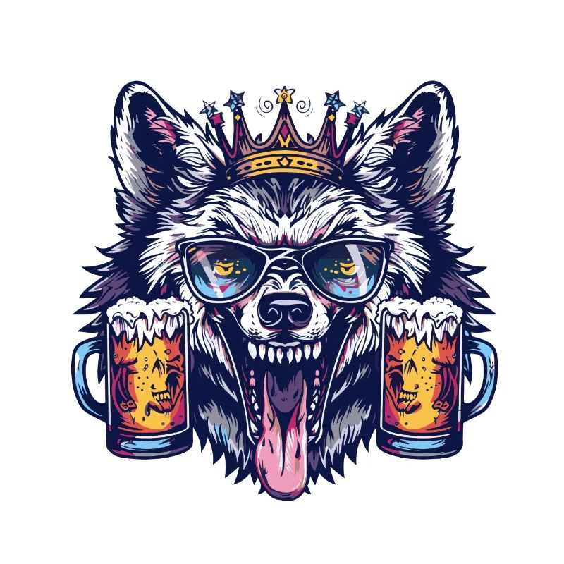 Wolf Bier Lustig