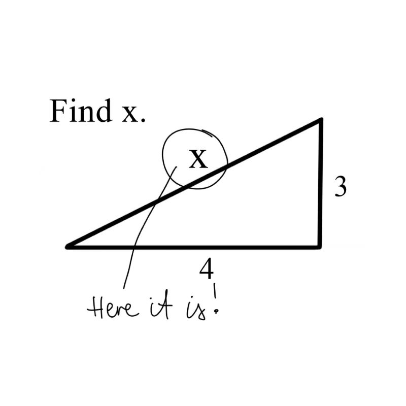Find X math joke