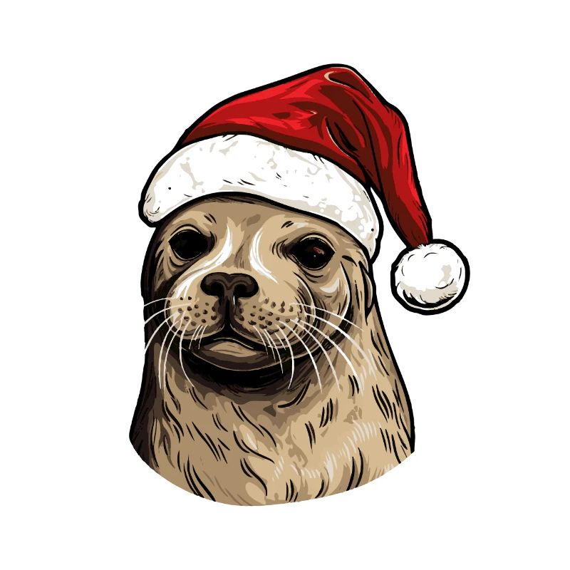 Tête d’animal de Noël de phoque de phoque