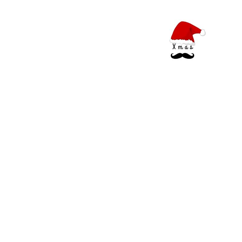 Xmas, Schnurrbart, Weihnachtshut